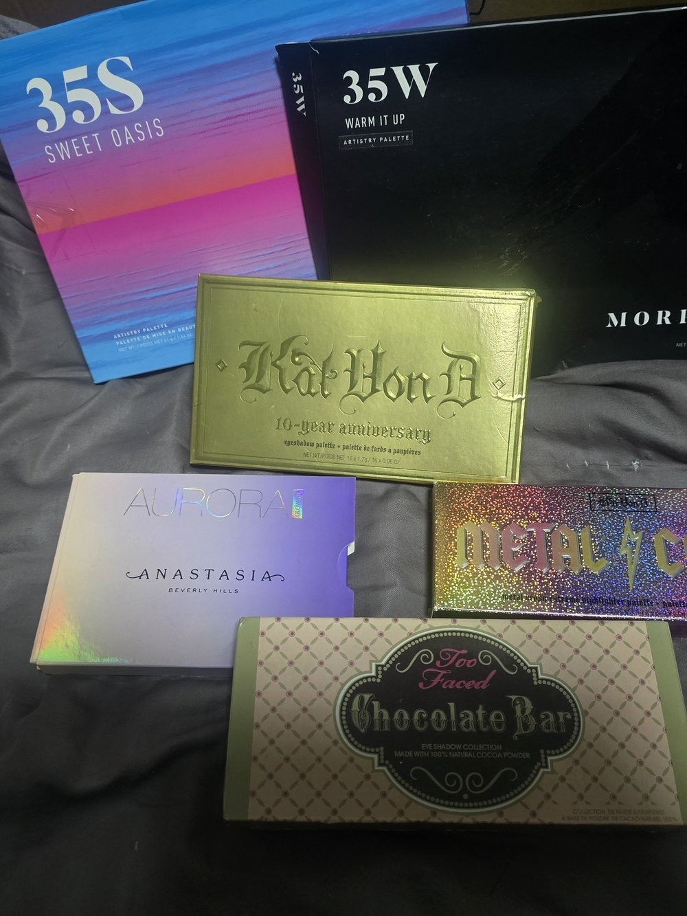 Kat Von D 10-Year Anniversary Gold Eyeshadow Palette + Assorted Palettes